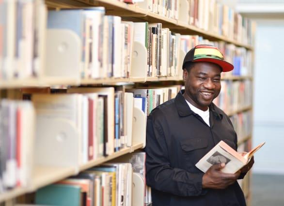 Student in CR Library
